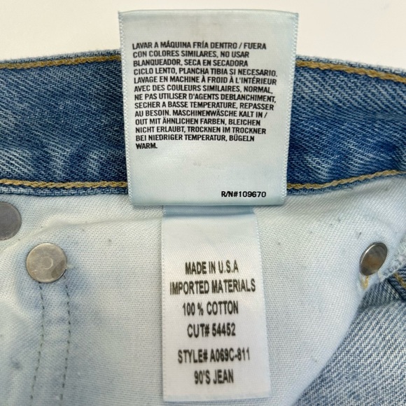 AGOLDE High-Rise Distressed Straight Leg Jeans Light Wash Designer Denim 26 - Picture 11 of 15